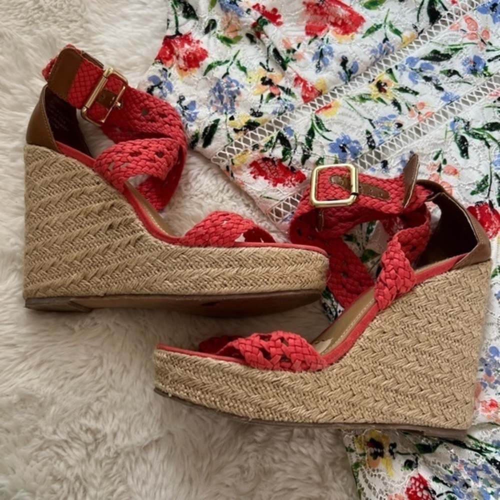 Steve Madden Magestee Coral Espadrille Wedge Sandals